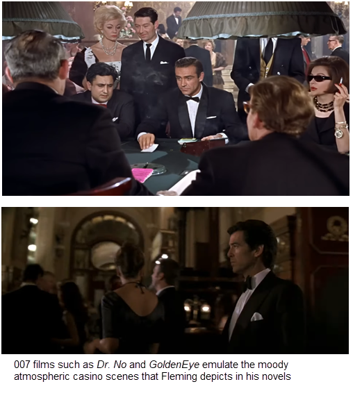 Casino scenes in Bond flims